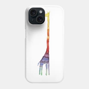 Happy rainbow giraffe Phone Case