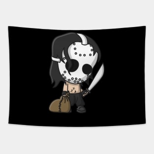 cute killer wearing a mask Tapestry