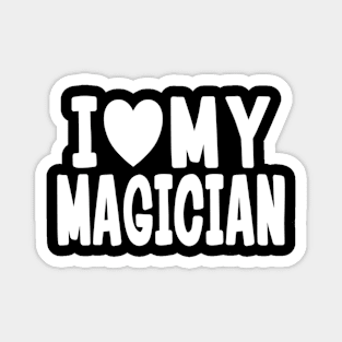 I Love My Magician Heart Gift Magnet