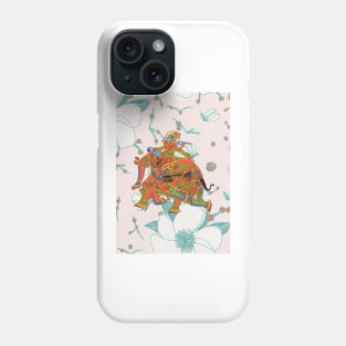 Elephant print in Phad art and Lord Krishna Phone Case