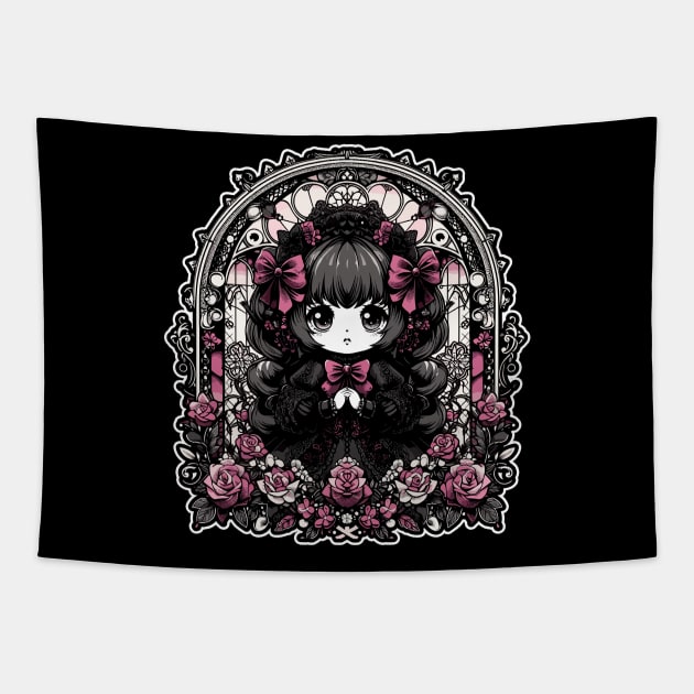 Dark Gothic Lolita Tapestry by DesignDinamique