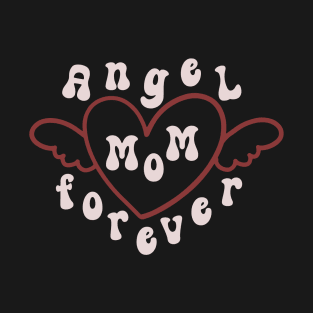 Angel Mom in Black T-Shirt