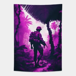 Neon Soldier Tapestry