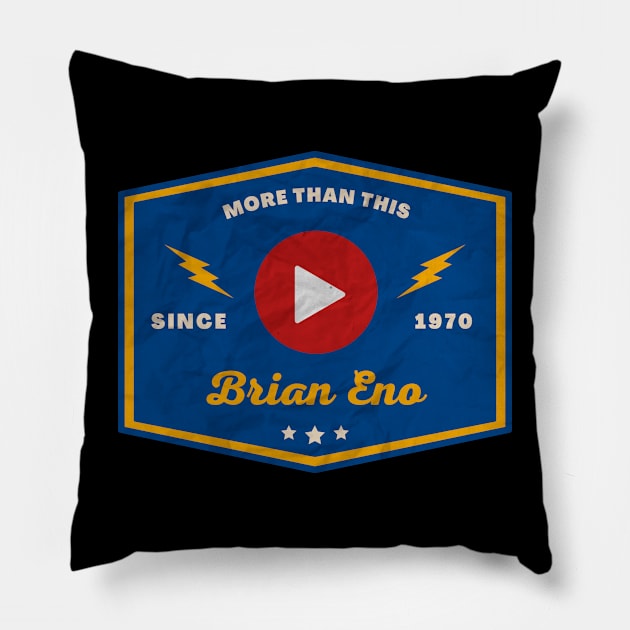 Brian Eno // Play Button Pillow by Blue betta