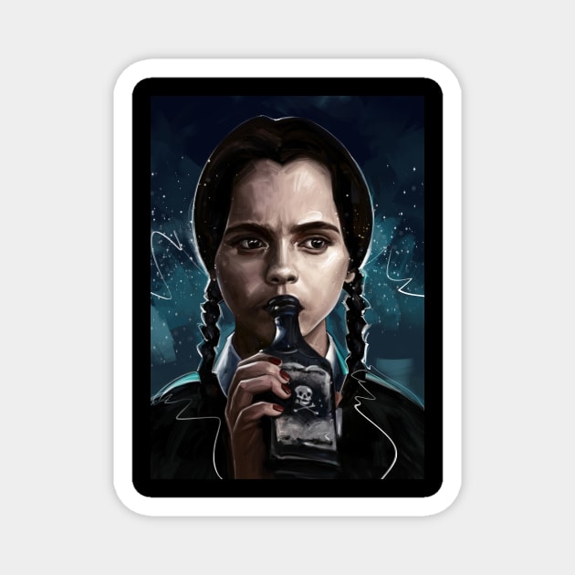 Wednesday Addams Magnet by dmitryb1