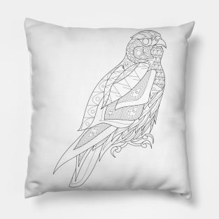 the aztec peregrine falcon boho ecopop Pillow