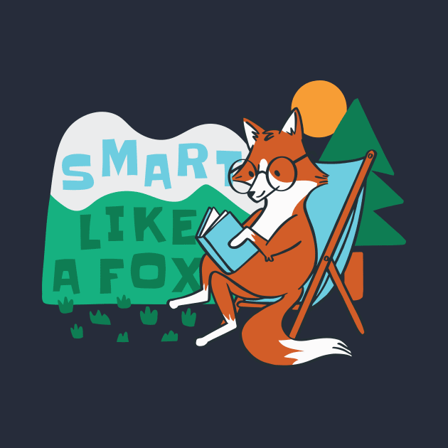 Cute Fox Cartoon // Smart Like a Fox by SLAG_Creative