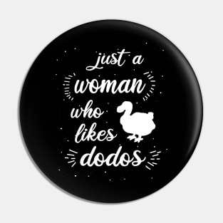 Frauen Dodo Liebhaber Ausgestorben Design Pin