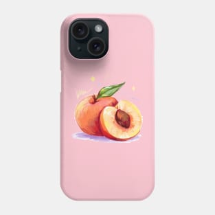 Peach Hand Drawn Phone Case