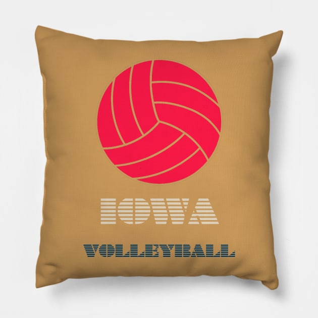 Iowa Volleyball Pillow by Grigory