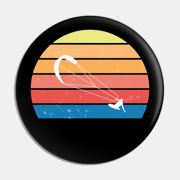 Retro sun kitesurfing Pin by gegogneto