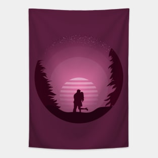 A romantic night - embrace kiss | Passion artbyergate Tapestry