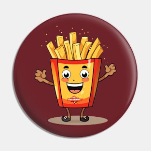 kawaii french fries T-Shirt cute ,potatofood Pin