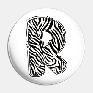 Zebra Letter R Pin