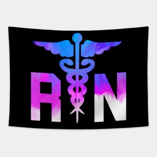 RN Nurse Women's T-Shirt Colorful Graphic Medical Nursing Health Tapestry