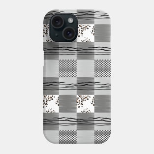 Leopard,zebra,polka dots.Animals skin pattern Phone Case