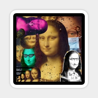 MONALISA MONA LISA GIOCONDA LEONARDO DAVINCI COLLAGE POP ART PUNK Magnet