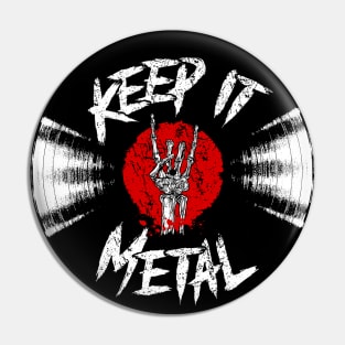 Keep it Metal-Vinyl Record-Hand Horns Pin