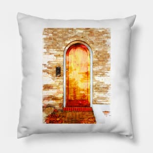 Vintage Door In Hyde Park London Pillow