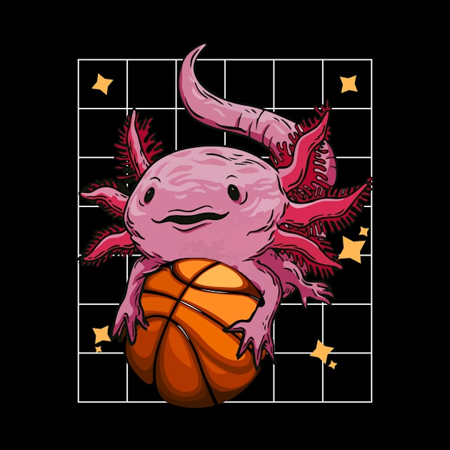 Axolotl Playing Basketball Sport, Basketball Axolotl by PaulAksenov