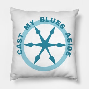 "Cast My Blues Aside" -  Boat Charm Design Pillow