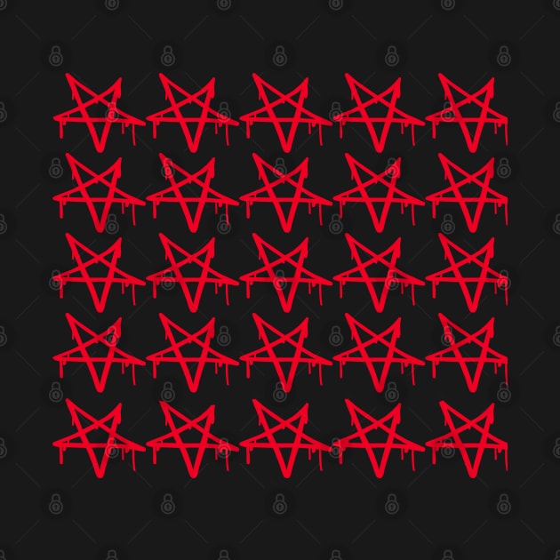 Bleeding Red Pentacle Star Pattern by vantadote