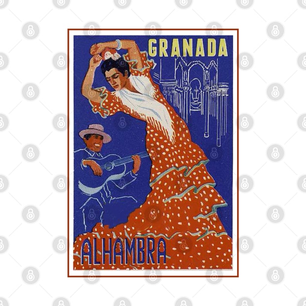 Granada Flamenco Vintage Travel by Tropical Blood