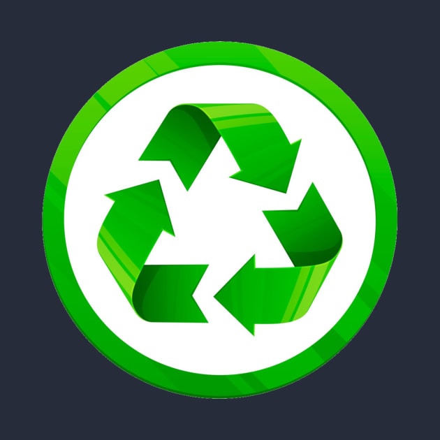 Reduce Reuse Recycle universal green symbol by pickledpossums