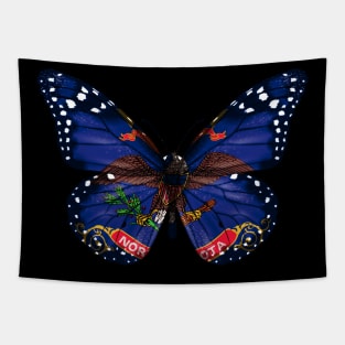 North Dakota Flag Butterfly - Gift for North Dakotan From North Dakota ND Tapestry