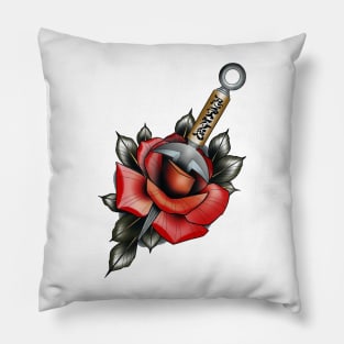 kunai and rose Pillow