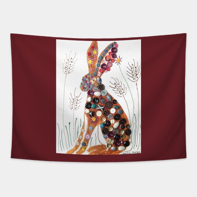 Quirky Hare Tapestry by Casimirasquirkyart