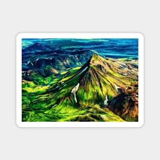 Mountains Oil painting Magnet