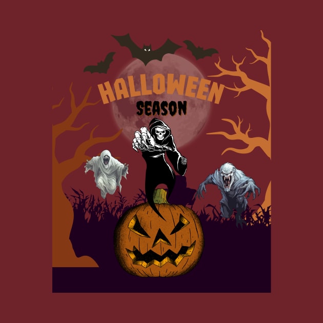 Spooky Creepy Halloween Season by Tuff Tees