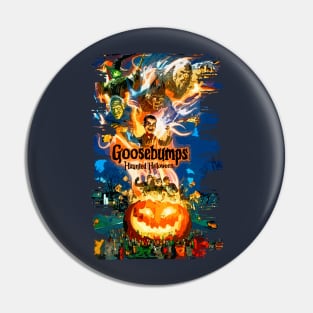 Goosebumps Haunted Halloween Halftoned Pin