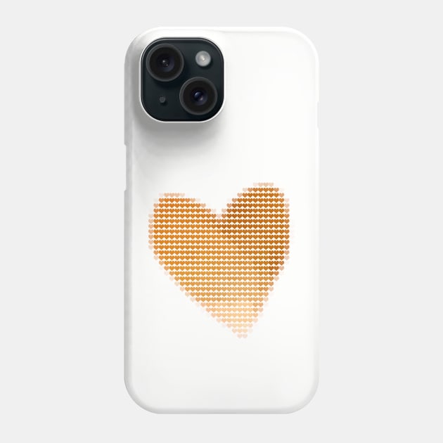 Gold Valentines Day Heart Filled with Hearts Phone Case by ellenhenryart