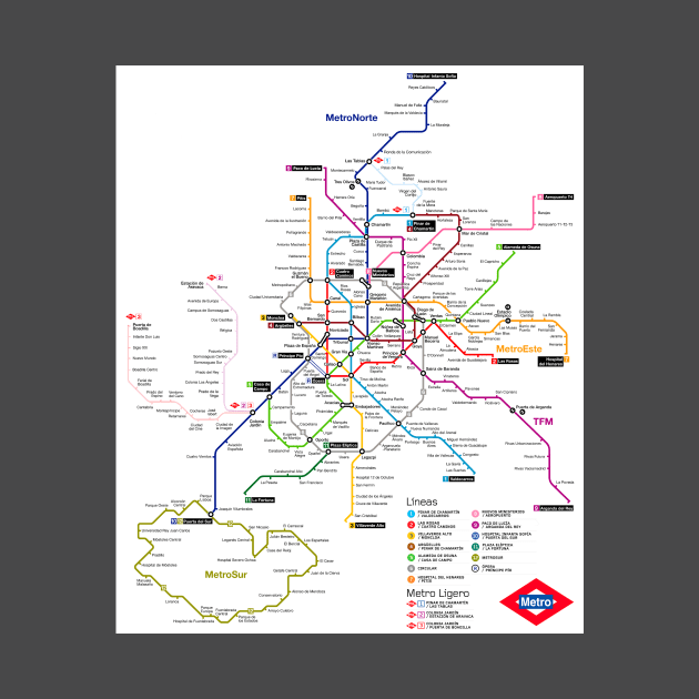 Madrid subway map by Superfunky