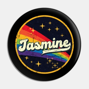 Jasmine // Rainbow In Space Vintage Grunge-Style Pin