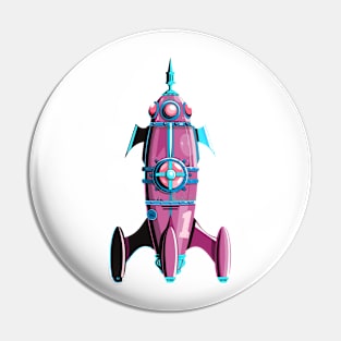 Steampunk Rocket Pin