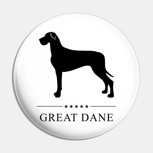 Great Dane Black Silhouette Pin by millersye