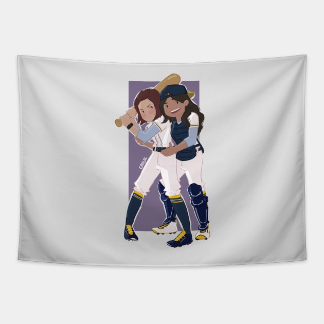 Sanvers Baseball Tapestry by CahLac