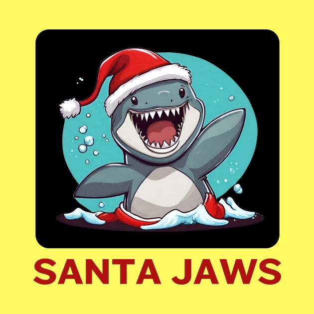 Santa Jaws | Santa Claus Pun by Allthingspunny