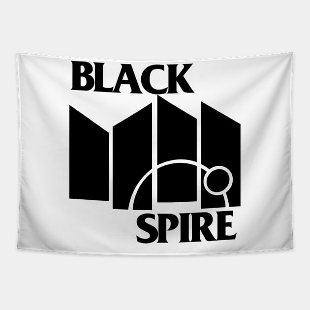 Black Spire Flag -for light colored shirts Tapestry by EnchantedTikiTees