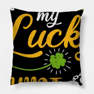 Police This is My Lucky Shirt St Patrick's Day Pillow