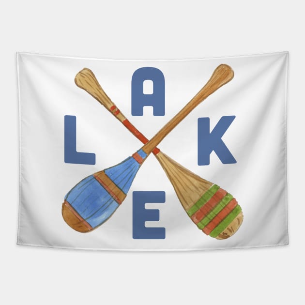 Lake paddles Tapestry by SWON Design