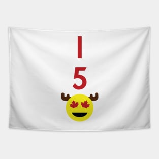 Canada 150 Emoji - Red/Yellow Tapestry