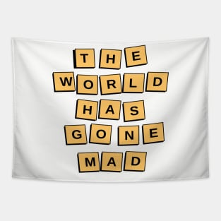 Mad World Text Pop Art Tapestry