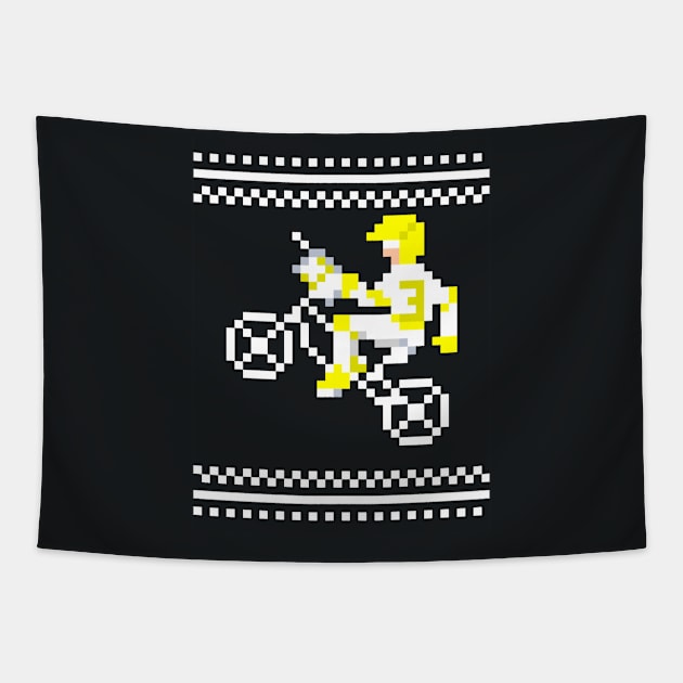 80's BMX RAD videogame pixel art Tapestry by TommySniderArt