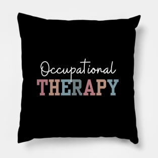 Colorful Occupational Therapy Design With White Letters Pillow