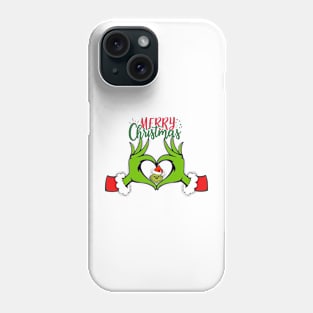 Grinch Heart merry christmas Phone Case