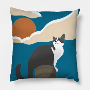 cat post Pillow